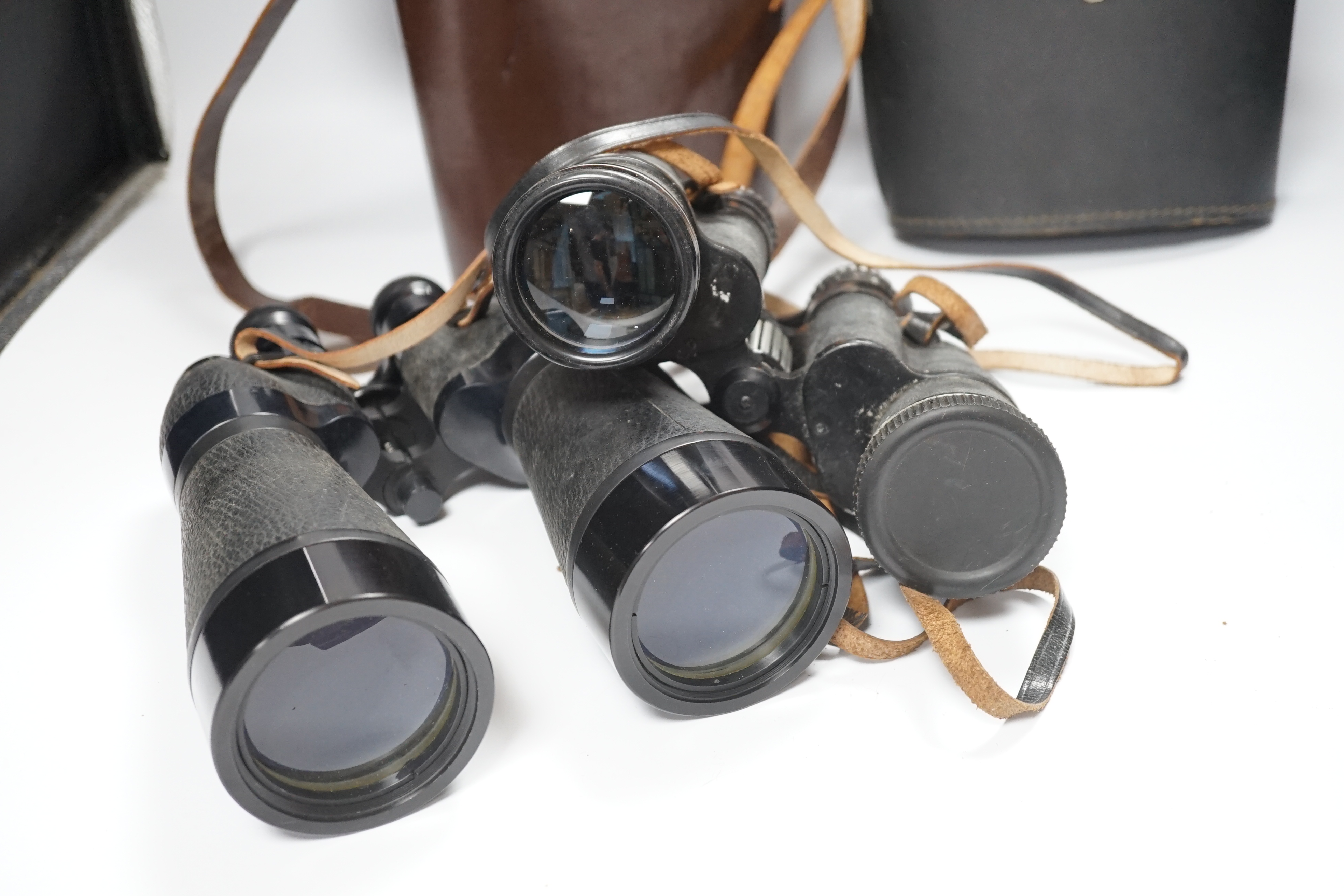 A pair of Ross of London binoculars in case and a pair of Prinzlux binoculars in case